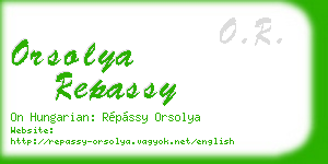 orsolya repassy business card