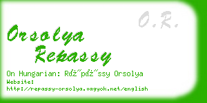 orsolya repassy business card